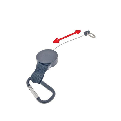 Udtrækkelig nøglering med yo-yo funktion og kabel 70 cm