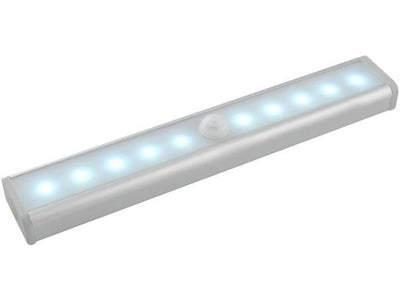 Batteridrevet LED-lampe med bevægelsesdetektor