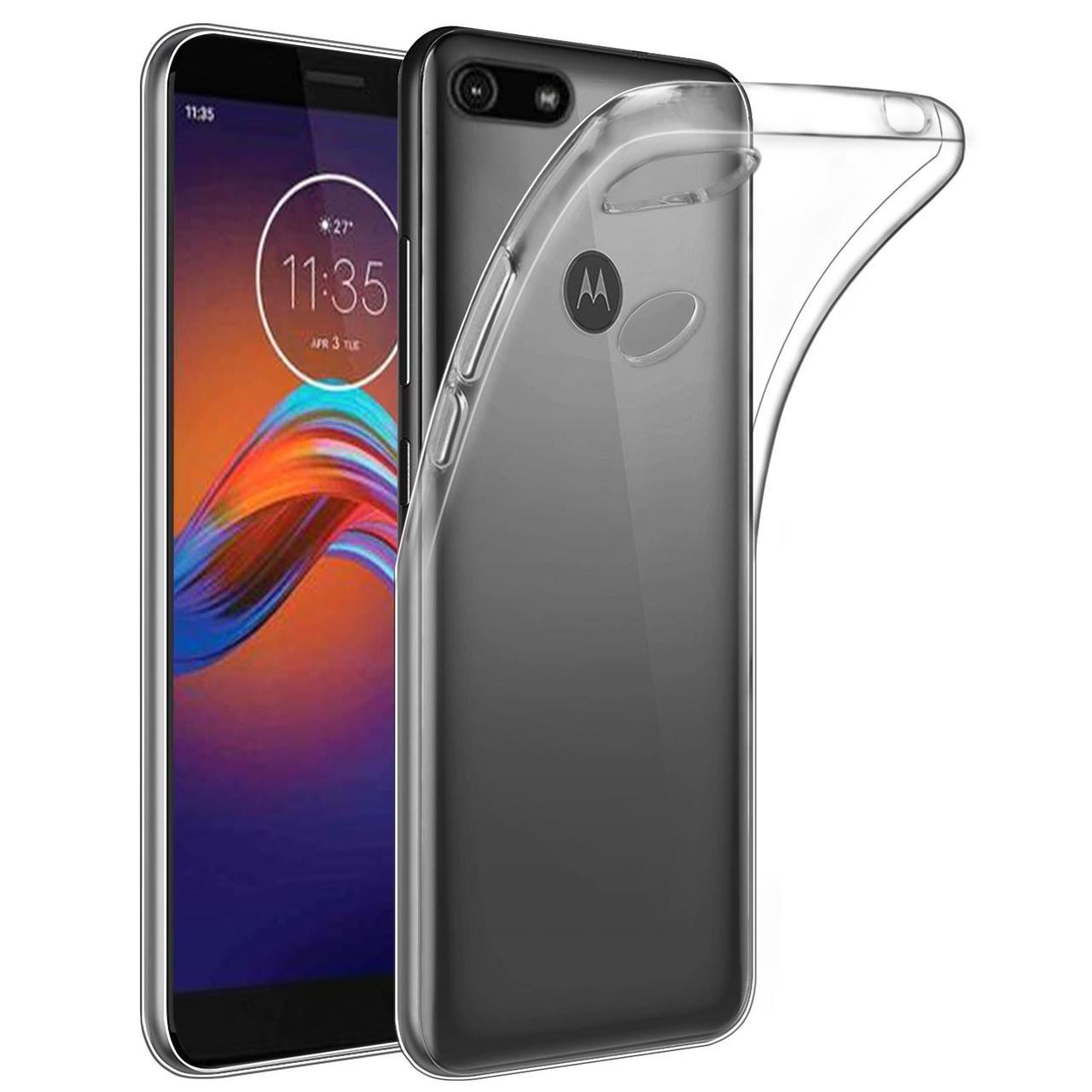 Cover Motorola Moto E6 Play i gennemsigtigt gummi.