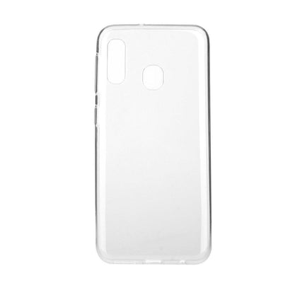 Cover Samsung A20e i gennemsigtigt gummi,