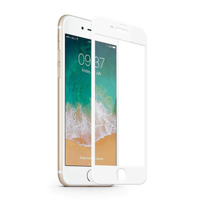 Skærmbeskytter iPhone 7+/8 Plus Fuld skærm Hvid 
