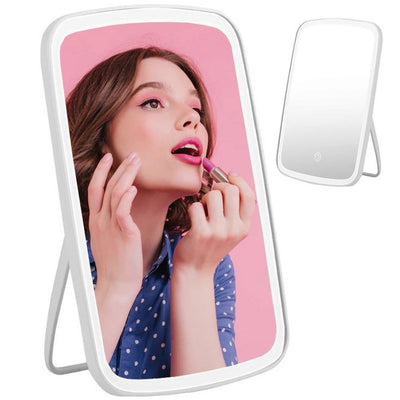 Makeup spejl - justerbar genopladelig LED-belysning