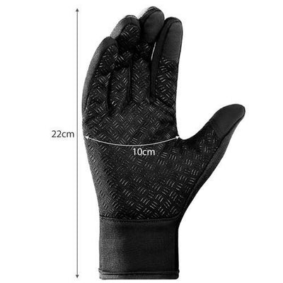 Touch handsker L-XL - gummieret yderside - fleece indvendig